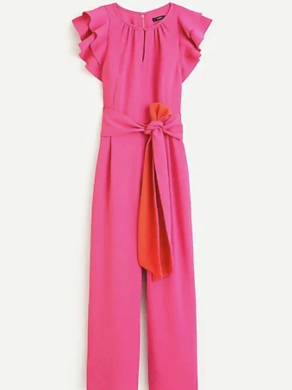 J. Crew Ruffle Sleeve Jumpsuit in Crepe 365